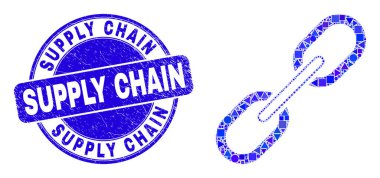 Mavi Çizik Tedarik Zinciri Mühür ve Zincir Mozaiği