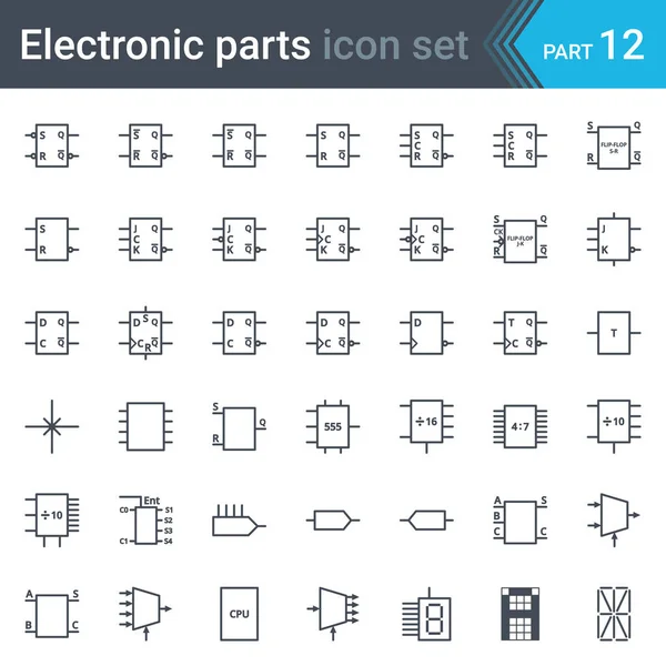Electronic Circuit Symbols  U2014 Stock Vector  U00a9 Eyematrix