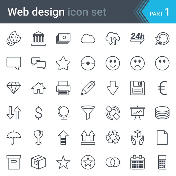 Webdesign Seo Und Entwicklung Thin Line Vektor Icon Auf Weißem — Stockvektor