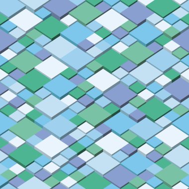 Vektör küp geometrik arka plan - kesintisiz ve tekrarlanabilir model. Kış renkleri