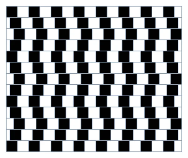 Visuella Bedrägeri Moderna Optisk Illusion Rolig Och Omöjliga Former Gåta — Stock vektor