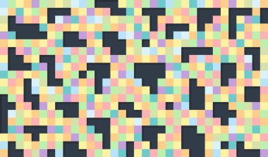 Fayanslar çok güzel. Kart veya poster için renkli piksel arkaplanı - vektör illüstrasyonu.