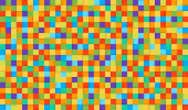 Пиксельный Стиль Красочный Фон Тенями Цветные Квадраты Абстрактный Фон — стоковый вектор