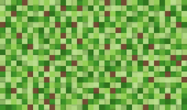 Ilustração Fundo Pixel Abstrato Fundo Quadrados Verde Marrom Sem Costura —  Vetores de Stock