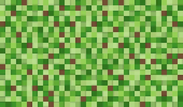 Ilustração Fundo Pixel Abstrato Fundo Quadrados Verde Marrom Sem Costura —  Vetores de Stock