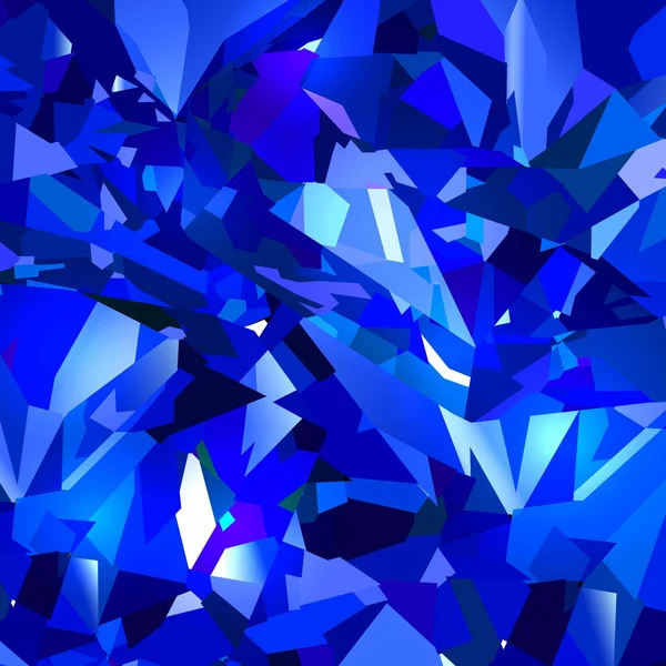 明るい青色の抽象的な背景は青色の結晶から成っています ベクター デザイン — ストックベクタ