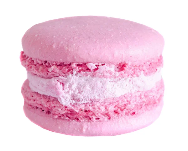 Macaroons doces rosa, francês tradicional, creme, branco — Fotografia de Stock