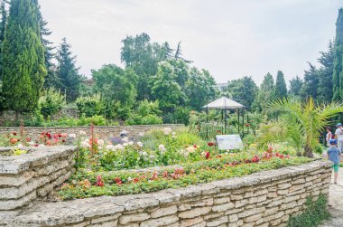 Balchik, Bulgaristan - 19 Haziran 2016. Balçık Botanik Bahçesi 