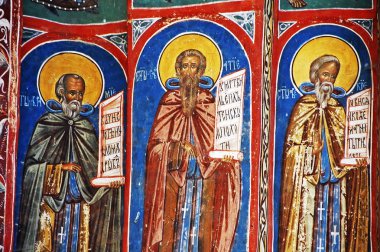 Moldova, Romanya - 4 Temmuz 2014. Manastır Voronet ziyaret etti