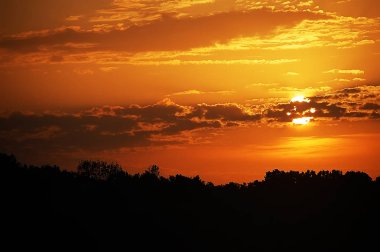 Sunset bulvarında Tuna Nehri Romanya'dan, Europe