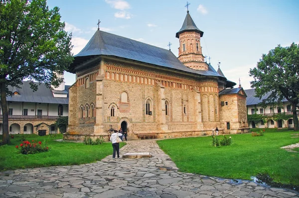 Moldavia, Romania - July 4, 2010. The Monastery Neamt in a clouds — Stock Photo, Image