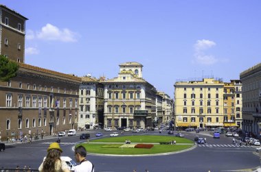 Roma, İtalya 7 Temmuz 2013. Venezia Meydanı ziyaret. 