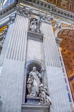 Rome, İtalya - 12 Temmuz 2013. Vatikan Şehri, Saint Peter's Church,