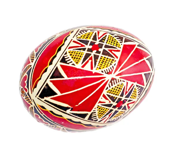 Huevo de Pascua de color tradicional rumano de cerca — Foto de Stock