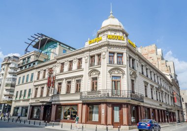 Bucharest, Romanya - 25 Mayıs 2014: Capsa bina, otel.