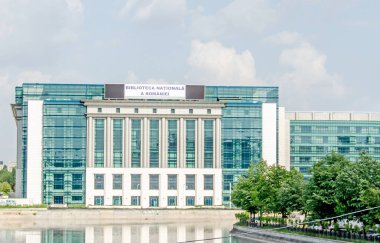 Bucharest, Romanya - 25 Mayıs 2014: Romanya Milli Kütüphanesi