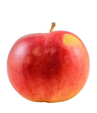 Kırmızı-Sarı Jonathan apple, izole, beyaz arka plan, kesme