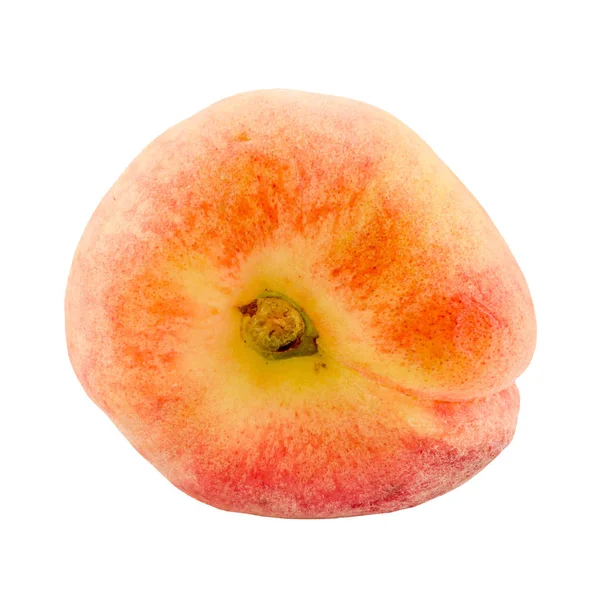 Saturn peaches, also known as Donut (Doughnut) peaches, — Stock Photo, Image