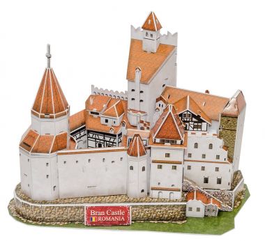 Bran Şatosu Transilvania (Transilvanya) yeni 3d puzzle olarak üzerinden. Lord Dracula Castle (Vlad Tepes).