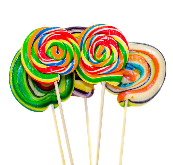 Colored sweet candy, lollipop sticks, Saint Nicholas sweets