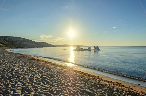 Plaży Morza Czarnego od Albena, Bułgarii Złote Piaski, niebieski — Zdjęcie stockowe