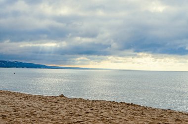 Golden sands, güneş ile Karadeniz kıyı Albena, Bulgaristan