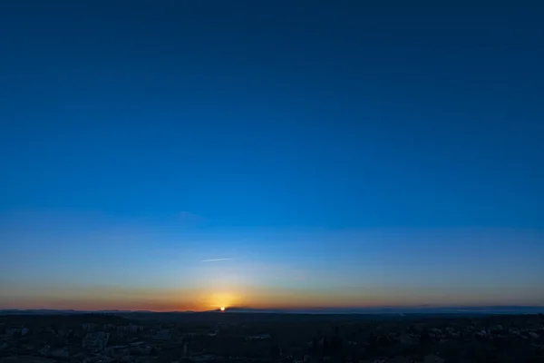 Atardecer Montaña Auvernia Francia — Foto de Stock