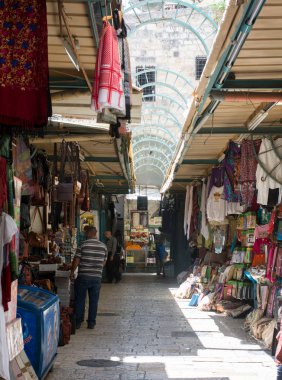 Kudüs'ün eski renkli sokak bazar