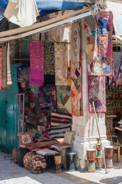 Kudüs'ün eski renkli sokak bazar
