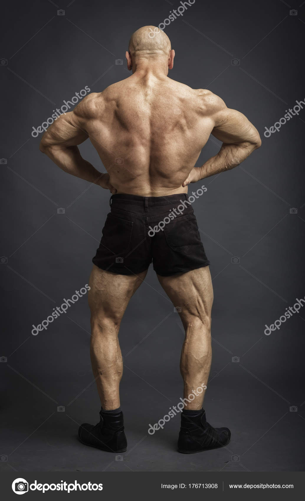 Mark Han - Vector Bodybuilder - Back View-demhanvico.com.vn