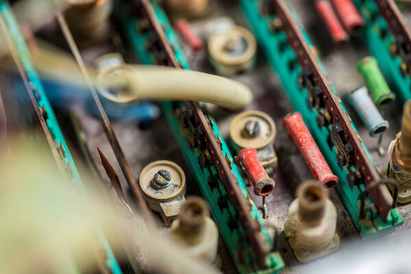 old tube chips with vintage transistors and resistors. small foc