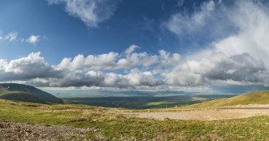 Panorama dağlık tarım alanlarının