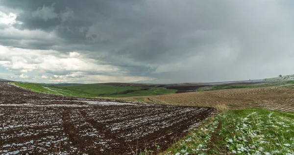 Panorama dağlık tarım alanlarının