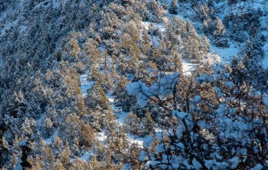 Kırılmamış havada dağlarda kış