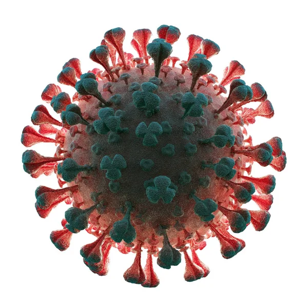 Cowid-19 Coronavirus. Beyaz arka planda kesilmiş.