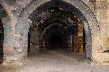 Sultanhani Kervansaray, Aksaray, Türkiye. İpek yolu. Ana Salon.