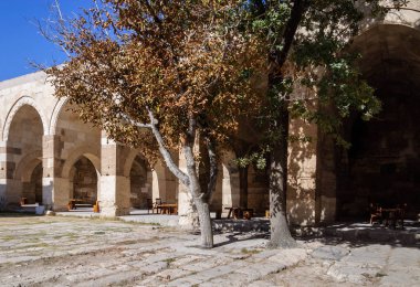 Sultanhani Kervansaray, Aksaray, Türkiye. İpek yolu. Avlu.