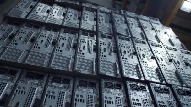 Old Desktop Computers On A Pallet — Stock Video