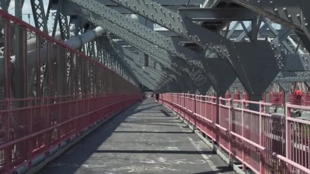 Üres American Bridge Kamera Tovább — Stock videók