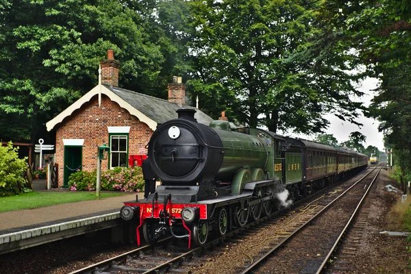Steam locomotive in England — Stock Photo, Image
