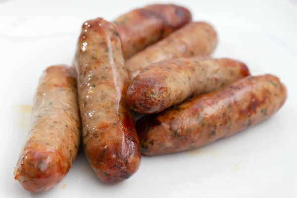 English Lincolnshire pork sausages ストック画像