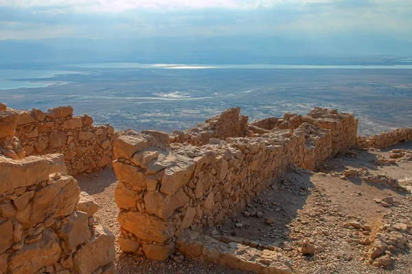 Zřícenina pevnosti Masada, Izrael — Stock fotografie