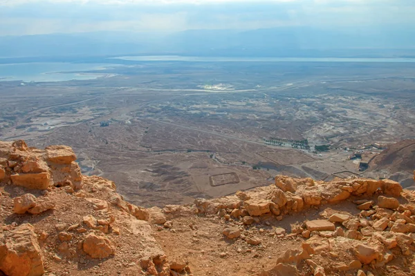 Widok z twierdzy masada, Izrael — Zdjęcie stockowe