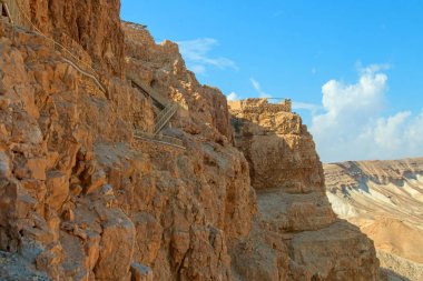 Ruins of Masada fortress, Israel clipart