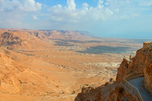 Pohled z pevnosti masada, Izrael — Stock fotografie