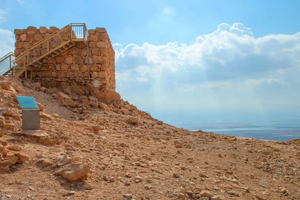 Zřícenina pevnosti Masada, Izrael — Stock fotografie