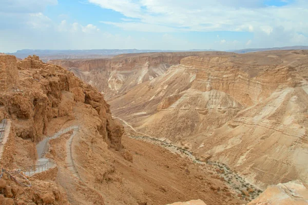 Widok z twierdzy masada, Izrael — Zdjęcie stockowe