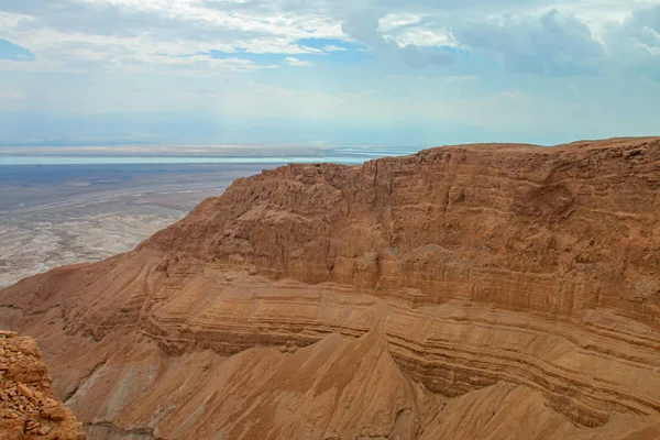 Widok z twierdzy masada, Izrael — Zdjęcie stockowe