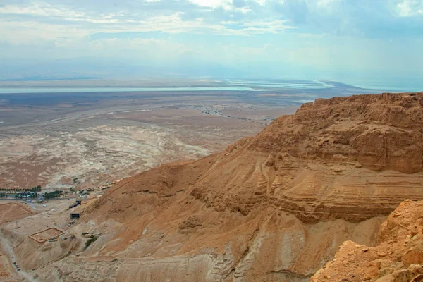 Pohled z pevnosti masada, Izrael — Stock fotografie