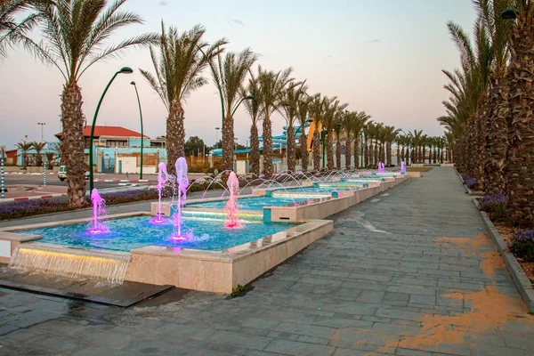 Fountains evening light — Stock Photo, Image